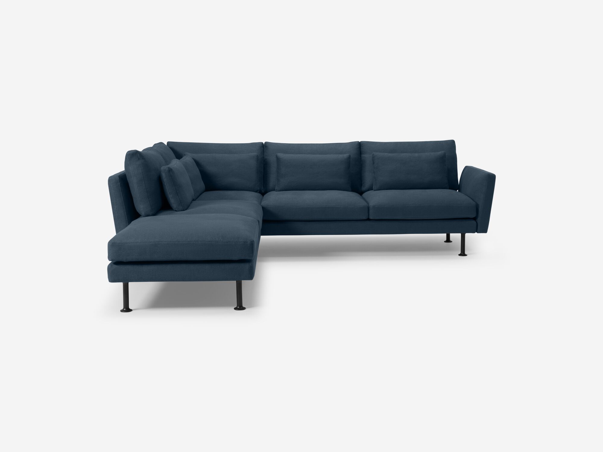 Left hand facing blue sectional front view